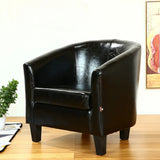 Colorful Linen Fixed Back Barrel Chair with Slipcover Image - 26