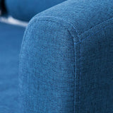 Colorful Linen Fixed Back Barrel Chair with Slipcover Image - 31