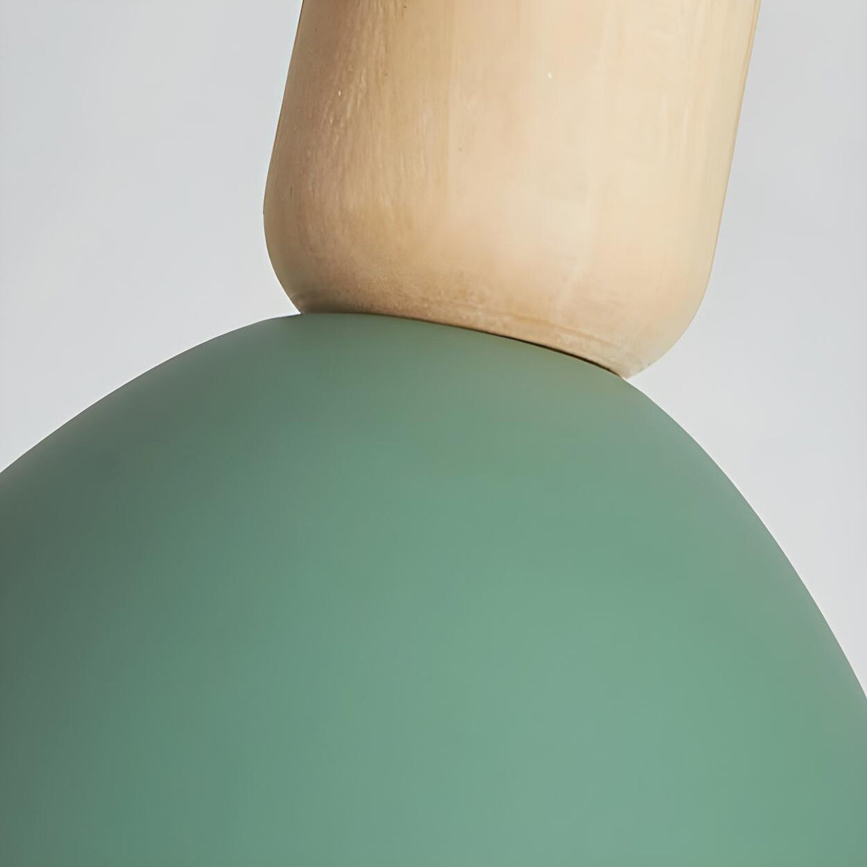 Colorful Nordic Wooden Iron Cone Pendant Light Image - 13
