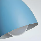 Colorful Nordic Wooden Iron Cone Pendant Light Image - 14