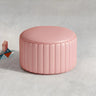 Colorful Round Faux Leather Waterproof Mini Ottoman Image - 6