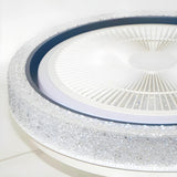 Colorful Round Flush Bladeless Ceiling Fan with Light Image - 5