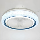 Colorful Round Flush Bladeless Ceiling Fan with Light Image - 7