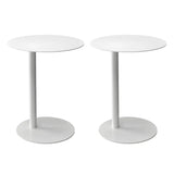 Colorful Round Metal C-Shaped Scandinavian Side Table Image - 10