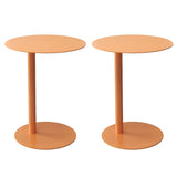 Colorful Round Metal C-Shaped Scandinavian Side Table Image - 24
