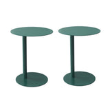 Colorful Round Metal C-Shaped Scandinavian Side Table Image - 35