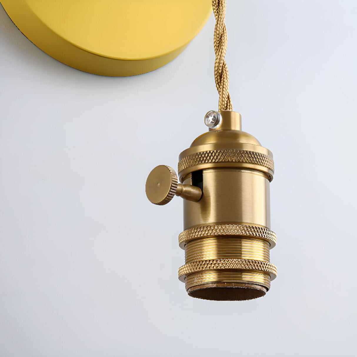 Colorful Vintage Brass Cone Wall Sconce Lights Image - 16