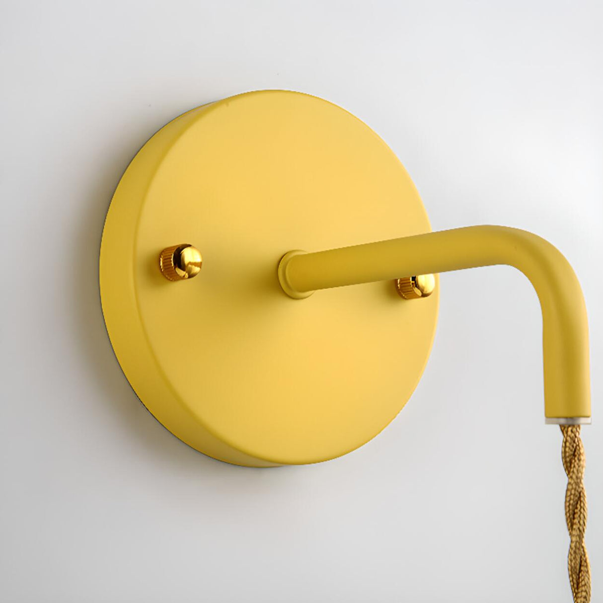 Colorful Vintage Brass Cone Wall Sconce Lights Image - 17