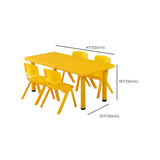 Colorful Waterproof Rectangle Toddler Table Chair Set Image - 10