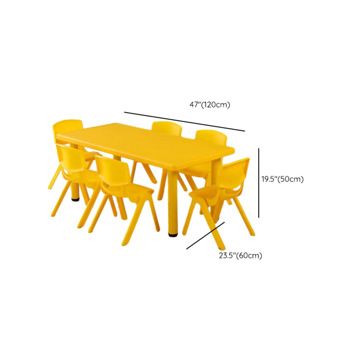 Colorful Waterproof Rectangle Toddler Table Chair Set Image - 11