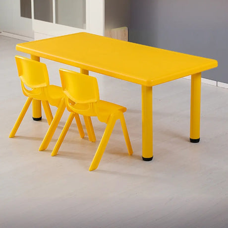Colorful Waterproof Rectangle Toddler Table Chair Set Image - 2
