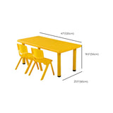 Colorful Waterproof Rectangle Toddler Table Chair Set #size