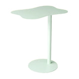 Colorful Wavy Metal Pedestal Top Glass End Table Image - 23