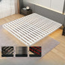 Comfort Headboard Gray Queen Upholstered Panel Bed Image - 2