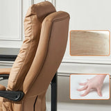 Comfort Reclining Leather Executive Office Chair with Wheels Image - 12