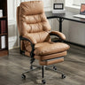 Comfort Reclining Leather Executive Office Chair with Wheels Image - 5