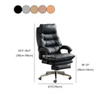 Comfort Reclining Leather Executive Office Chair with Wheels #size