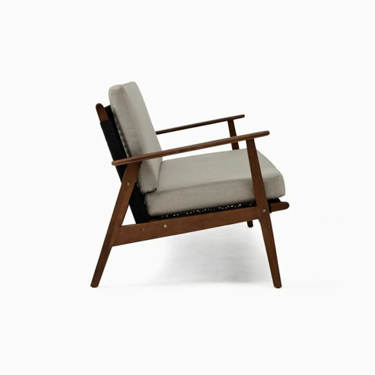 Comfortable Teak Beige Cushions and Pillow Patio Sofa Set Image - 2