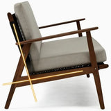 Comfortable Teak Beige Cushions and Pillow Patio Sofa Set Image - 10