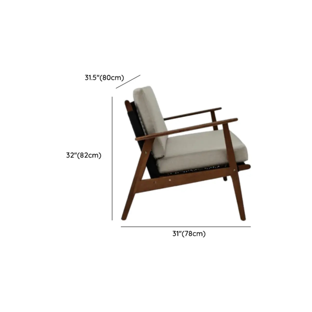 Comfortable Teak Beige Cushions and Pillow Patio Sofa Set 