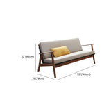 Comfortable Teak Beige Cushions and Pillow Patio Sofa Set Image - 13