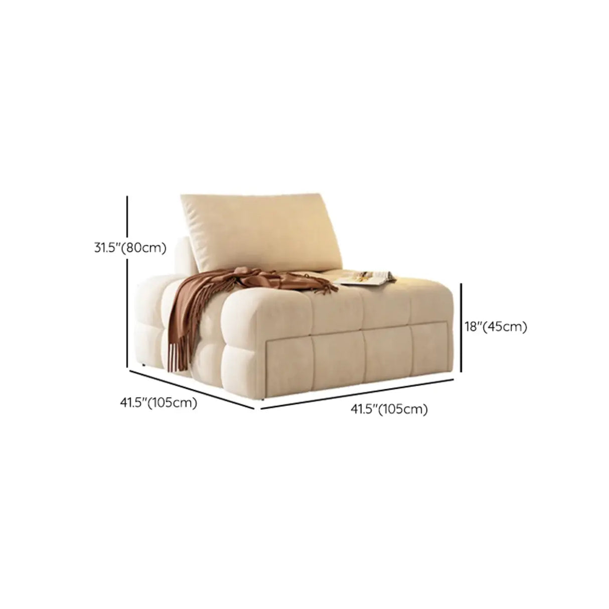 Compact Convertible Loose Back Metal Frame Sleeper Image - 16