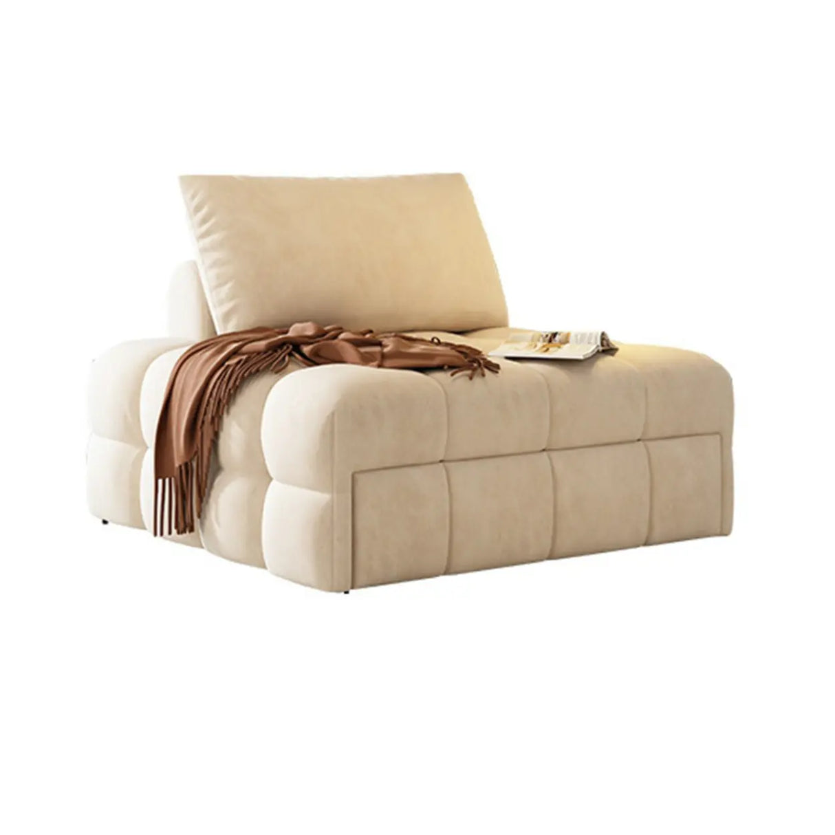 Compact Convertible Loose Back Metal Frame Sleeper Image - 3