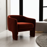 Compact Grass Green Flannel Tight Back Arm Chair Image - 10