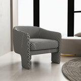 Compact Grass Green Flannel Tight Back Arm Chair Image - 11