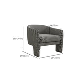 Compact Grass Green Flannel Tight Back Arm Chair Image - 13