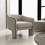 Compact Grass Green Flannel Tight Back Arm Chair Image - 9