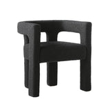 Compact Milky White Sherpa Fabric Fixed Back Arm Chair Image - 5