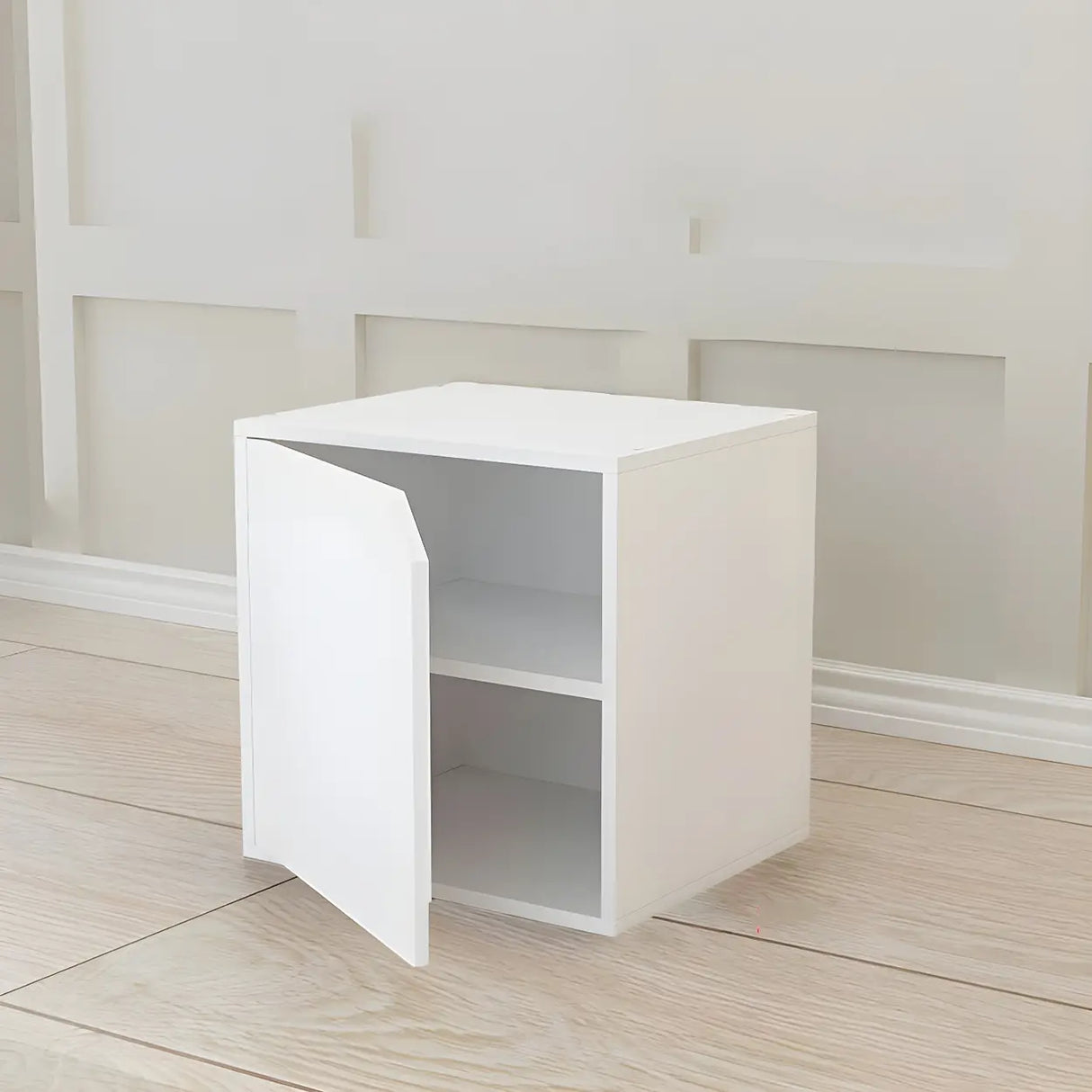Compact Modern Wood Storage Drawers Cube Bookcase Image - 13