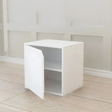 Compact Modern Wood Storage Drawers Cube Bookcase Image - 13