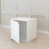 Compact Modern Wood Storage Drawers Cube Bookcase Image - 15