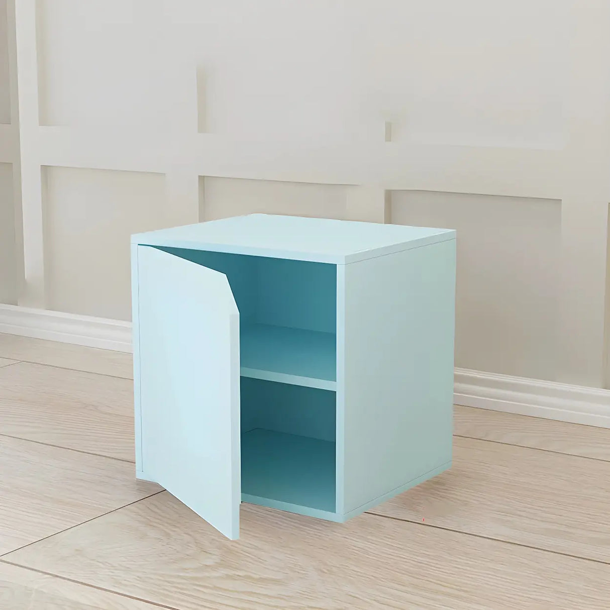 Compact Modern Wood Storage Drawers Cube Bookcase Image - 25
