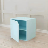 Compact Modern Wood Storage Drawers Cube Bookcase Image - 25