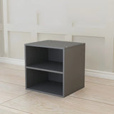 Compact Modern Wood Storage Drawers Cube Bookcase Image - 4