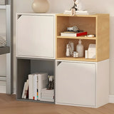 Compact Modern Wood Storage Drawers Cube Bookcase Image - 7