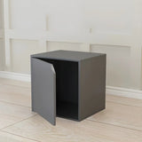 Compact Modern Wood Storage Drawers Cube Bookcase Image - 8