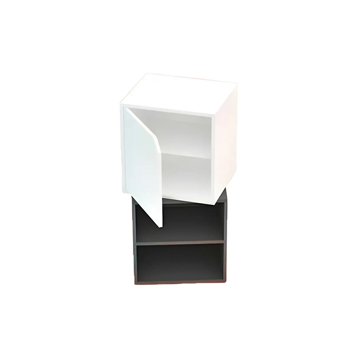Compact Modern Wood Storage Drawers Cube Bookcase Image - 9