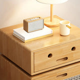 Compact Storage Solid Wood Kids Nightstand with Legs Image - 8