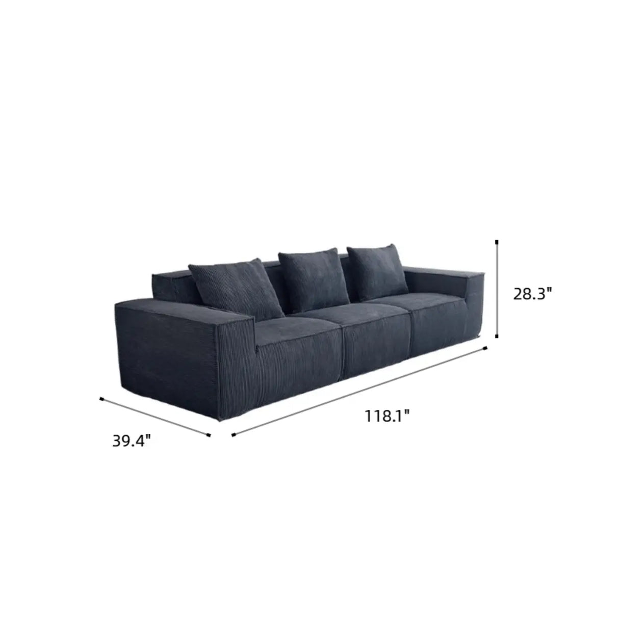 Modular Compressed Corduroy Sofa Set Image - 10