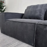 Modular Compressed Corduroy Sofa Set Image - 4