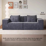 Modular Compressed Corduroy Sofa Set Image - 6