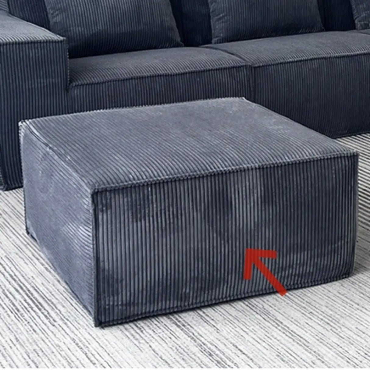 Modular Compressed Corduroy Sofa Set Image - 8