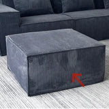 Modular Compressed Corduroy Sofa Set Image - 8
