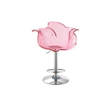 Concave Adjustable Height Swivel Acrylic Bar Stool Image - 11