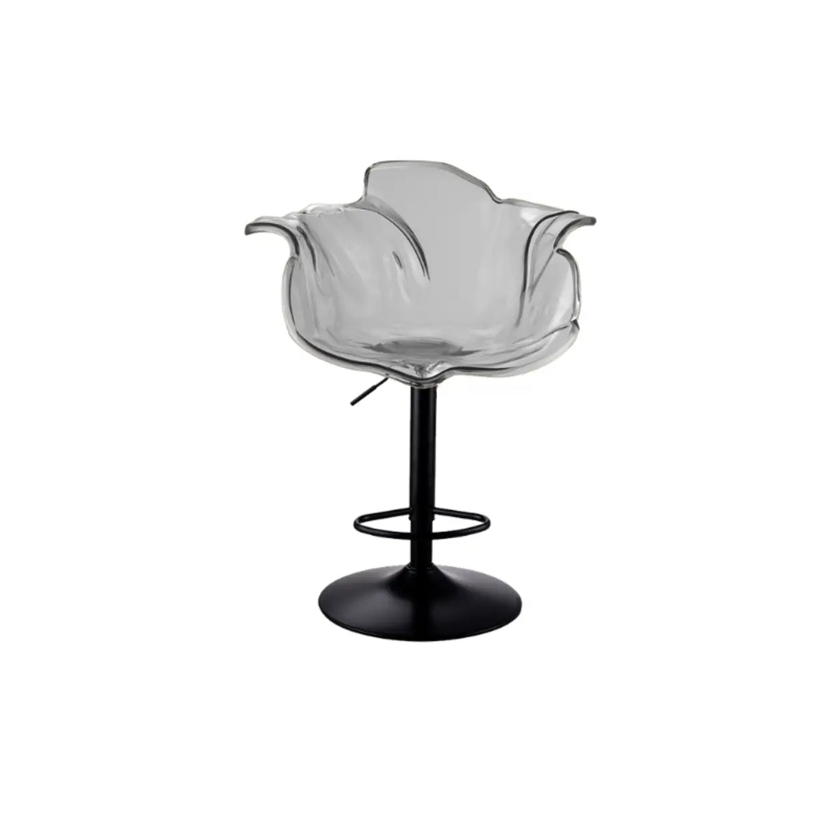 Concave Adjustable Height Swivel Acrylic Bar Stool Image - 14