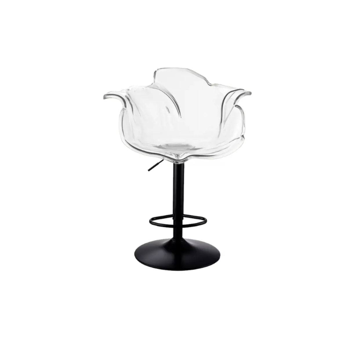 Concave Adjustable Height Swivel Acrylic Bar Stool Image - 15